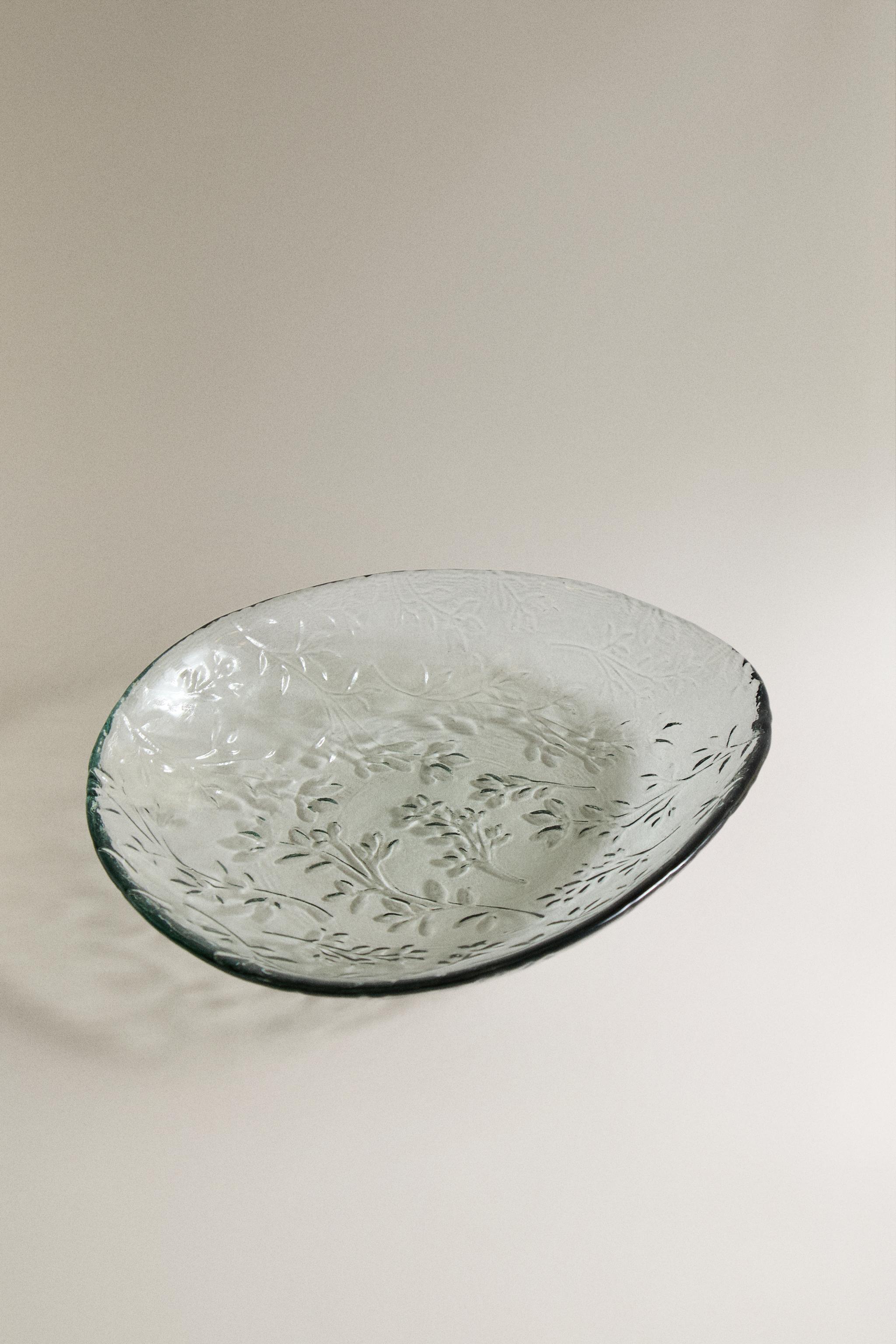 SMALL FLORAL GLASS BOWL